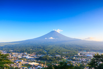 Mount Fuji in blue sky