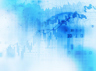 technical financial graph on technology abstract background