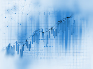 technical financial graph on technology abstract background
