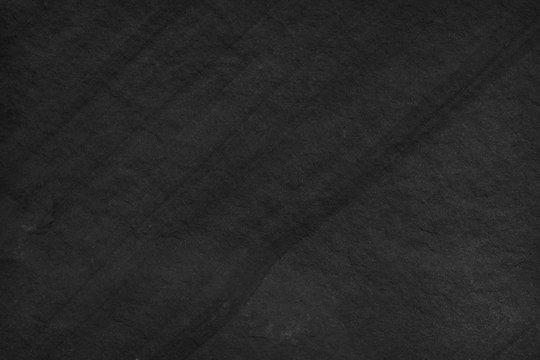 Black Stone background. Dark gray texture close up blank for design. Copy space