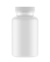 blank plastic bottle isolated on white background, 3D rendering