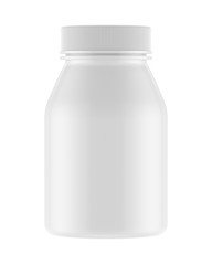 blank plastic bottle isolated on white background, 3D rendering
