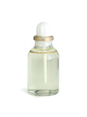Bottle with Essential Oils Isolated on White Background