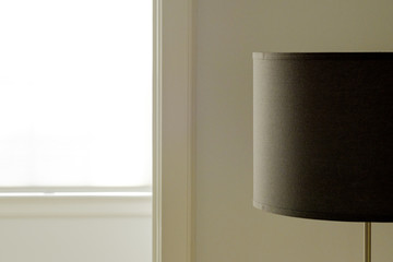 Lamp shade by the window