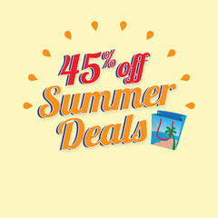 Summer Sale with Shopping Bag Illustration Banner promotion