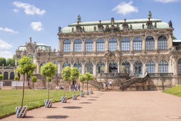 Fototapeta premium Dresden, Saxrony, Germany-May 2017:Famous Zwinger palace in Dresden, Saxrony, Germany
