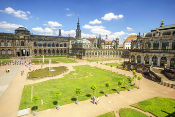 Obraz premium Dresden, Saxrony, Germany-May 2017:Famous Zwinger palace in Dresden, Saxrony, Germany