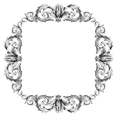 Vintage baroque ornament vector