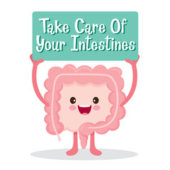 Intestines, Human Internal Organ, Cartoon Character