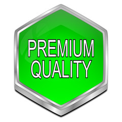 Premium Quality button - 3D illustration
