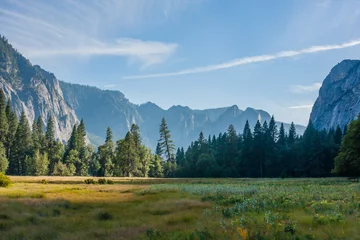 Tuinposter yosemite national park sunset view of valley © ting