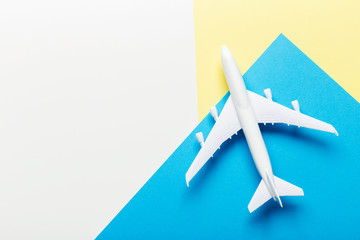 Miniature airplane travel theme