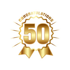 Anniversary golden fifty years number