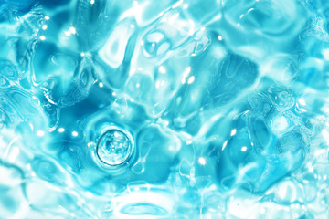 Blue clear fresh Water background.