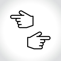 left and right indicator icons