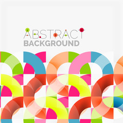 Colorful rings on grey background, modern geometric pattern design