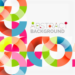 Fototapeta premium Colorful rings on grey background, modern geometric pattern design