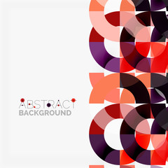 Obraz premium Colorful rings on grey background, modern geometric pattern design