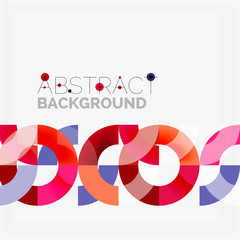 Colorful rings on grey background, modern geometric pattern design