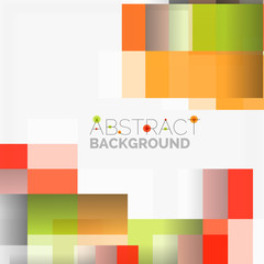 Abstract blocks template design background, simple geometric shapes on white, straight lines and rectangles