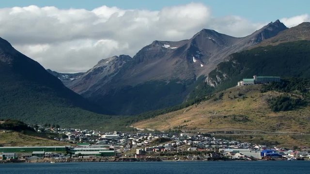 Shot of Ushuaia taken from ship in Argentina
