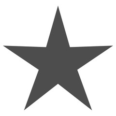 Isolated yellow star icon, ranking mark