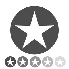 Isolated gray star icon, ranking mark