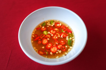 Thai fish Sauce in a cup