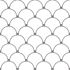 Seamless pattern of gray circles ordered