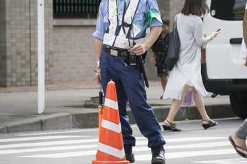 交通規制 警察官