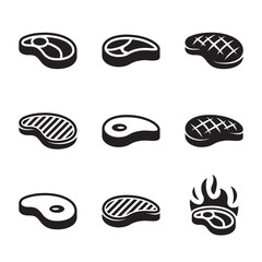 Steak Icons Set