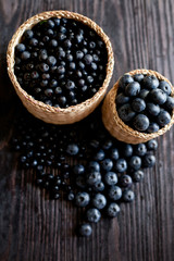 berries in a bast basket