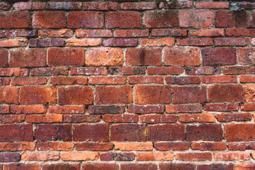 detail shot of brick wall in an old traditional village of China.