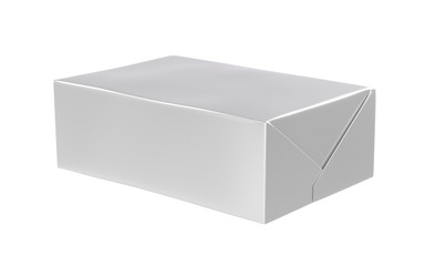 3D realistic render of isolated paper wrap box with shadow,(butter, spread, soap mock up) on white background. Clipping path.