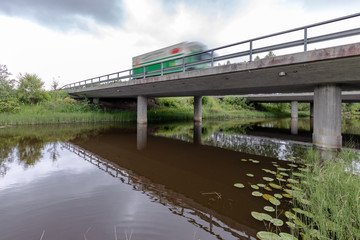 Bridge over muddy water