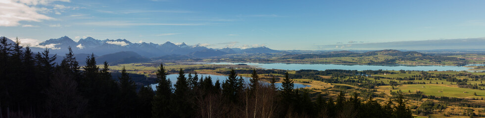 Mountain lake panorama 