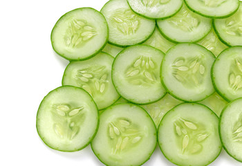 sliced cucumber