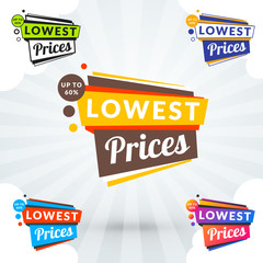 Set of creative promotional banners, tags, labels. Vector illustration