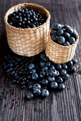 berries in a bast basket