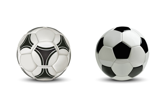 Realistic soccer ball or football ball. Isolated on white background.