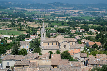 Fototapeta na wymiar Church of Bonnieux - Village of the Luberon in Provence region. France