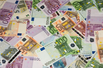 Euro banknotes