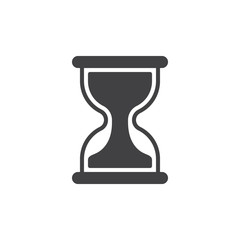 Hourglass icon vector, filled flat sign, solid pictogram isolated on white. Symbol, logo illustration. Pixel perfect vector graphics