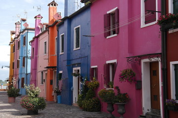 Fototapeta na wymiar Maisons colorés de Burano