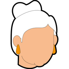 avatar grandmother face icon