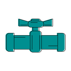 valve and handle with pipe icon image