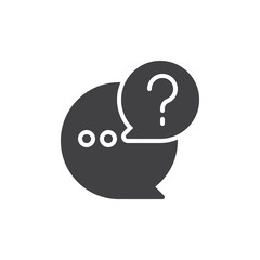 QnA icon vector, filled flat sign, solid pictogram isolated on white. Questions and answers symbol, logo illustration. Pixel perfect vector graphics