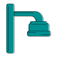 shower head pouring water  bathware item icon image
