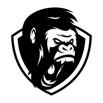 Strong Gorilla Vector Logo Illustration