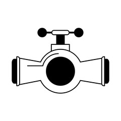valve and handle with pipe icon image